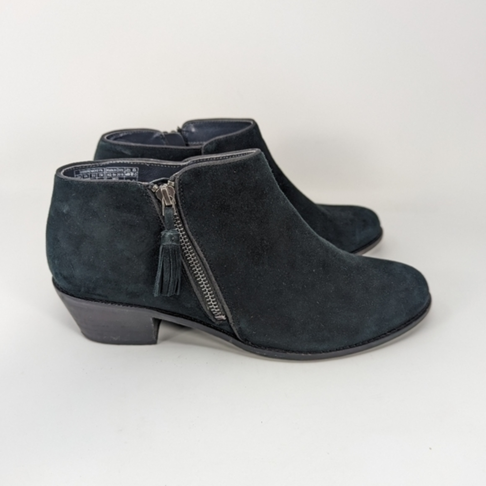 Vionic Serena Black Suede Ankle Boots Orthaheel Booties‎ Wms Sz 10